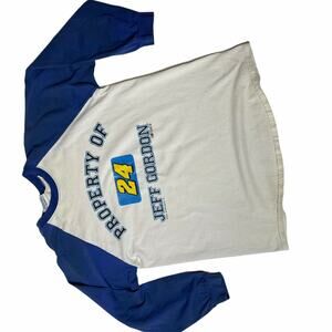 Vintage 2000 Jeff Gordon Baseball Ringer Tee Nascar 24 Size Large Long Sleeve